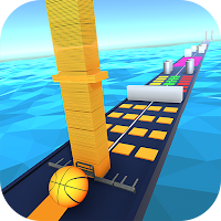 Color Tiles Road Bump- Stack Up Ball 3D