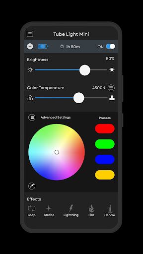 Android application Lume Control screenshort