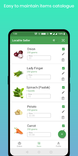 Android application Localite Seller - Online shopp screenshort
