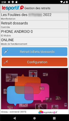 Android application Le-Sportif / Retrait Dossards screenshort