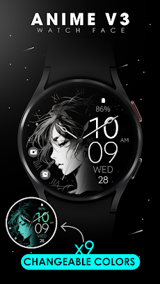 Anime v3 elegant watch faceのおすすめ画像2