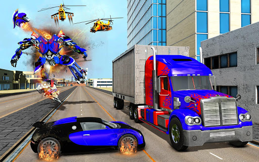 US Police Car Robot Transform 3D shooting Games