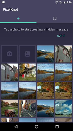 Android application PixelKnot: Hidden Messages screenshort