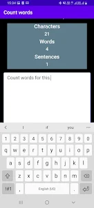 Words, Characters Counter App