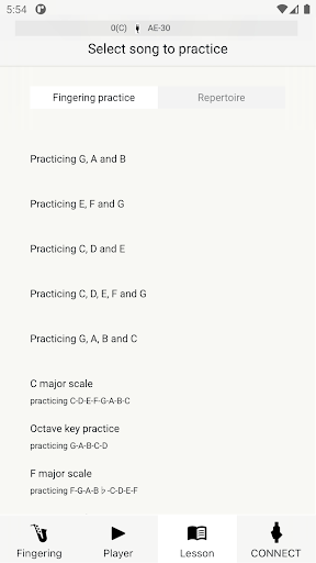 Screenshot of Aerophone Lesson