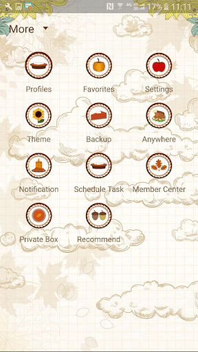 Screenshot of Handcent Skin Thanks Giving 2