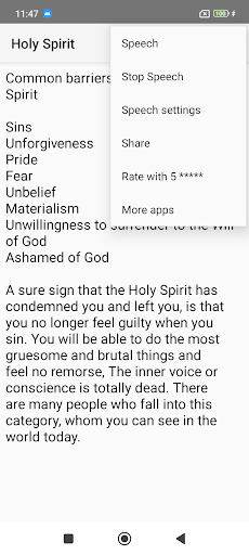 The Holy Spirit App Screen 3