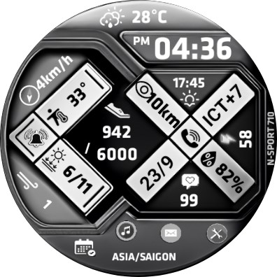 N-SPORT710 WeartherStatus Face screenshot 9