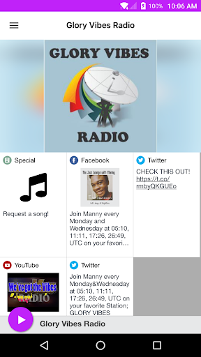 Android application Glory Vibes Radio screenshort