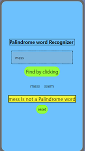 Palindrome Recognizer-Kushagra