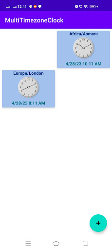 Multi Timezone Clock Screen 3