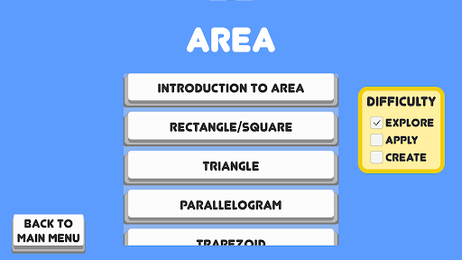 Android application Area+Perimeter screenshort