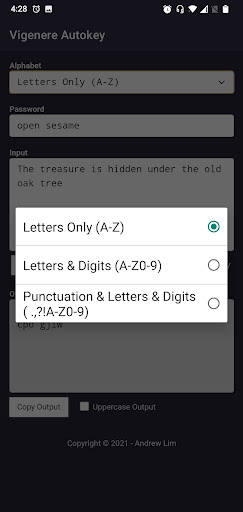 Vigenere Autokey Screen 3