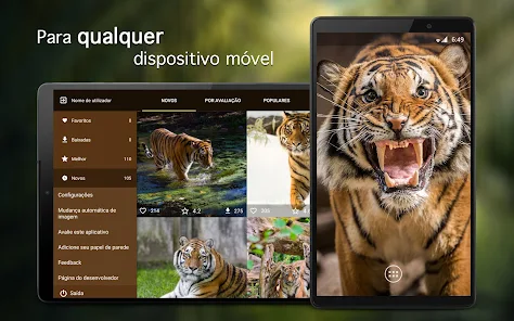 Papéis de parede com tigres 4K – Apps no Google Play