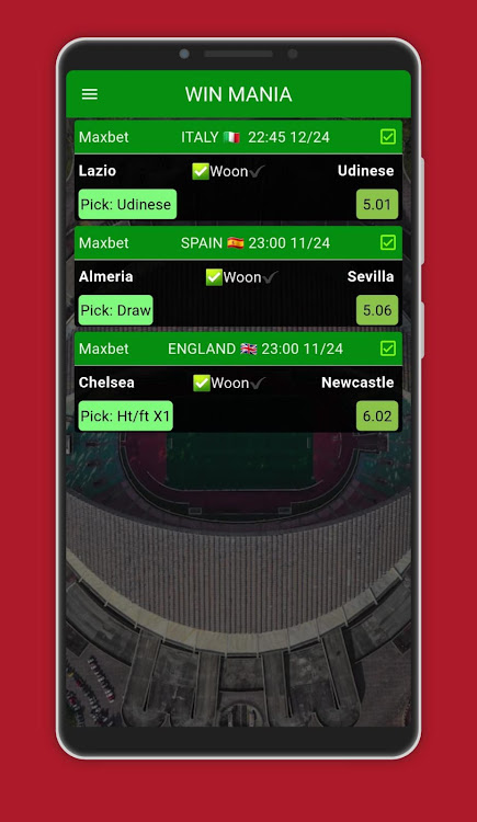 Win Mania 15+ Odds Vip - 1.0.0 - (Android)