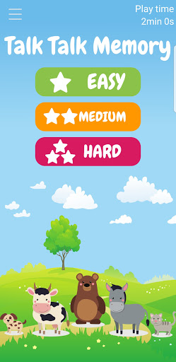 Android application TalkTalkMemory - animal names screenshort