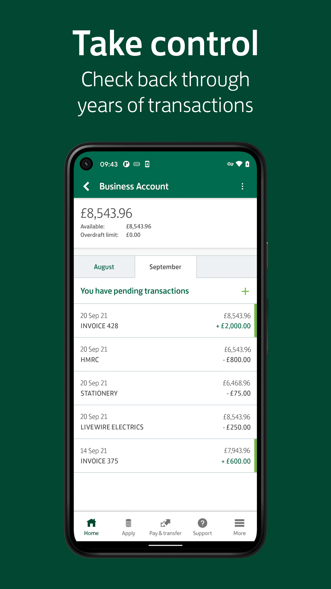 Android application Lloyds Bank Business screenshort