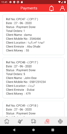Android application Nebo Driver screenshort