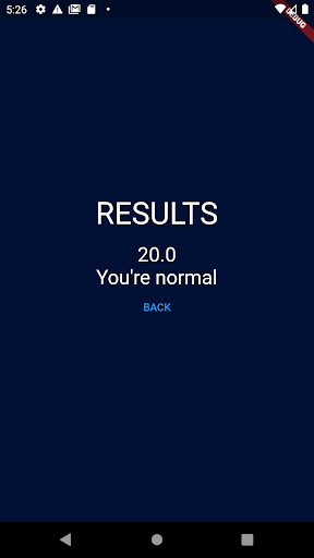 Android application BMI Calculator screenshort