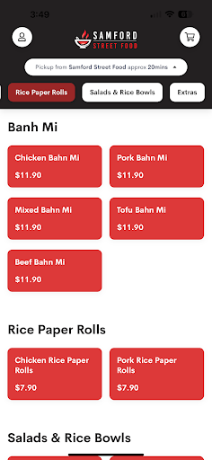 Android application Samford Street Food screenshort