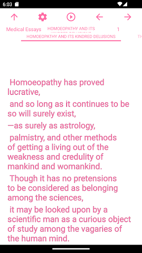 Android application zBook: Medical Essays screenshort
