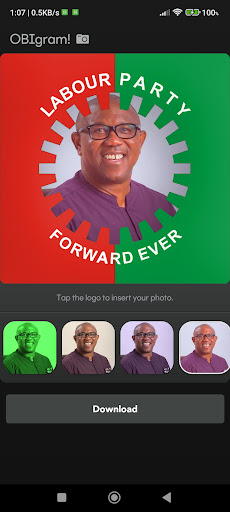 Android application OBIgram screenshort