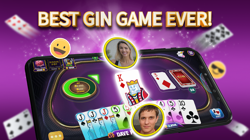 Gin Online 2.0.57 APK + Мод (Unlimited money) за Android