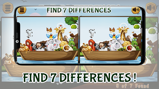 Find 7 Difference Animals