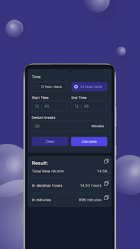 Hours Calculator Screen 3