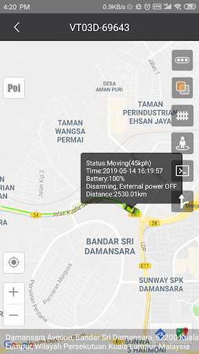 Flitztrack GPS Screen 3