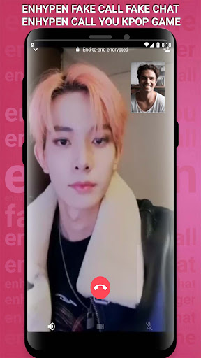Android application ENHYPEN Fake Call Fake Chat screenshort