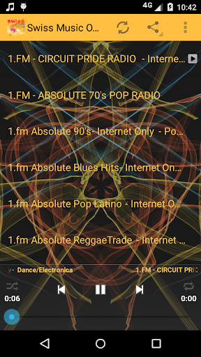 Android application Swiss Music ONLINE screenshort