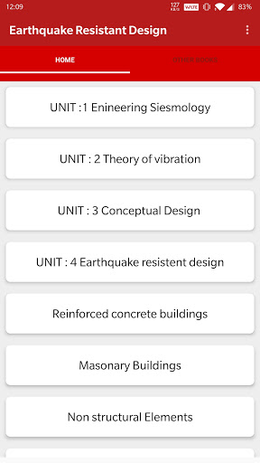 Android application Earthquake Resistant Design screenshort