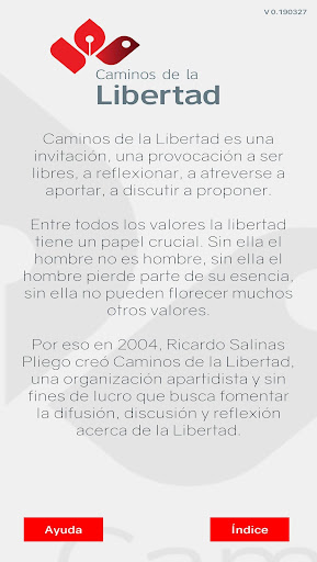 Android application Caminos de la Libertad screenshort
