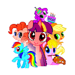Cover Image of Unduh Warna Pony dengan Angka - Pewarnaan Seni Piksel Unicorn  APK