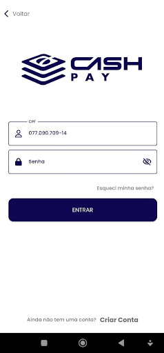 Android application Cash Pay screenshort