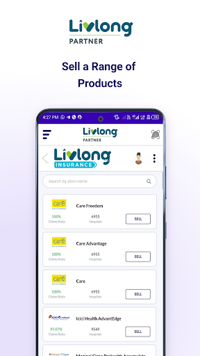 Android application LivLong Partner screenshort