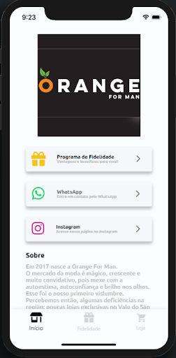 Android application Orange For Man - Fidelidade screenshort