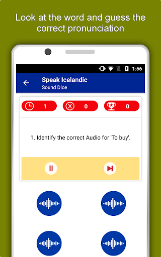 Screenshot of Learn Icelandic Language App