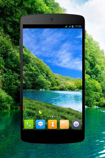 Forest Waterfall Wallpaper Screen 3