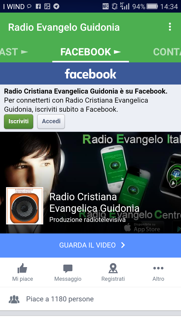 Android application Radio Evangelo Guidonia screenshort