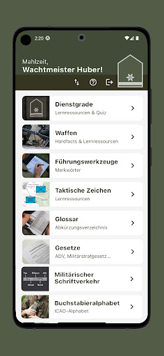 Android application Appmarsch - Bundesheer Tools screenshort