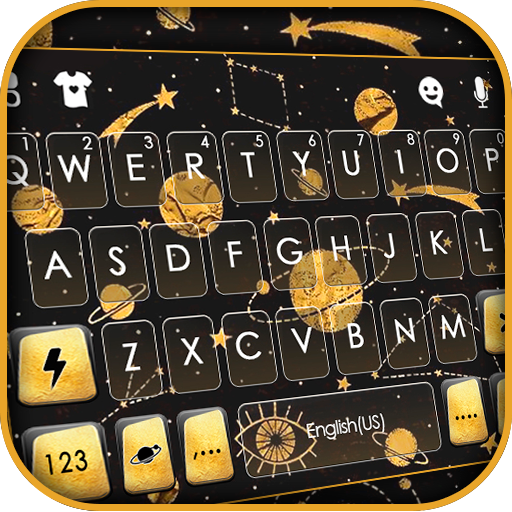 Golden Planets Keyboard Backgr logo