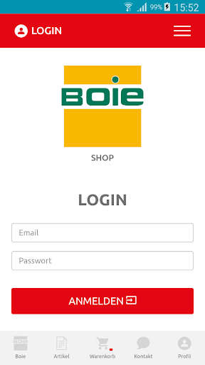 Android application Boie Bestell-App screenshort