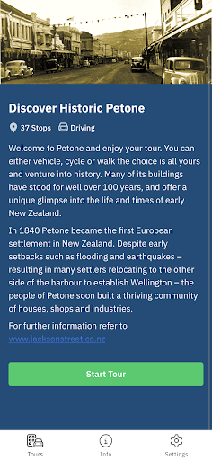 Android application Tour Petone screenshort