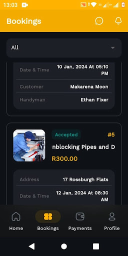 Eezifind Service Provider App Screen 2