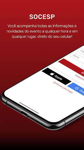 Android application SOCESP 2024 screenshort