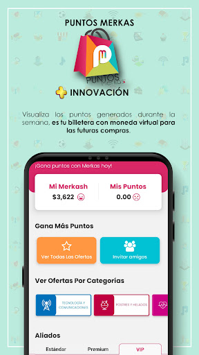 Android application Puntos Merkas screenshort