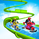 Water Slider Bike Stunt : Tricky Bike Water Race icon