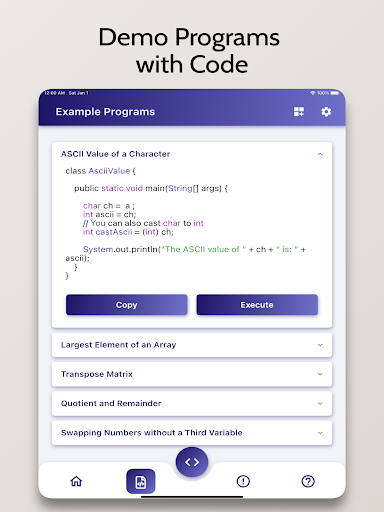 Screenshot of Java Compiler - Run .java Code